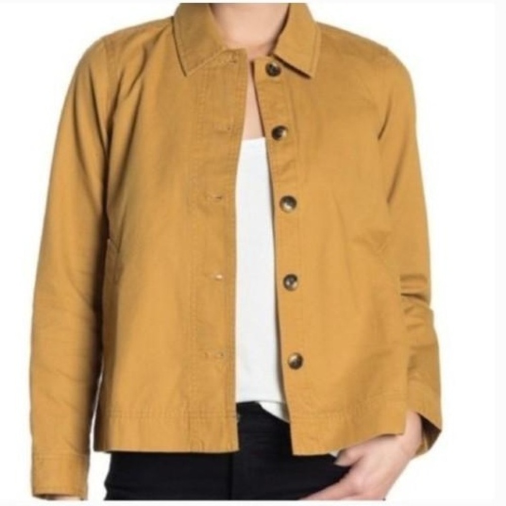 Madewell Northwood Utility Jacket Sahara Sand sz XXS Tan Cropped Chore Military